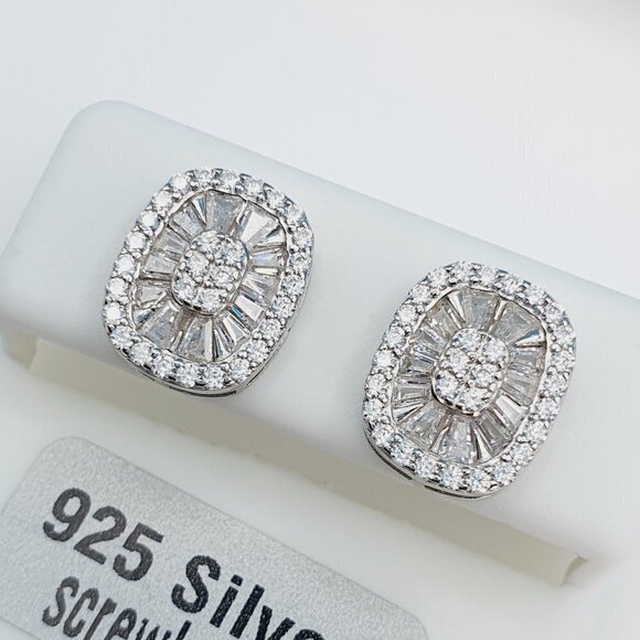 - "925 Sterling Silver Cubic Zirconia Earrings, U19254836 - Picture 1 of 11